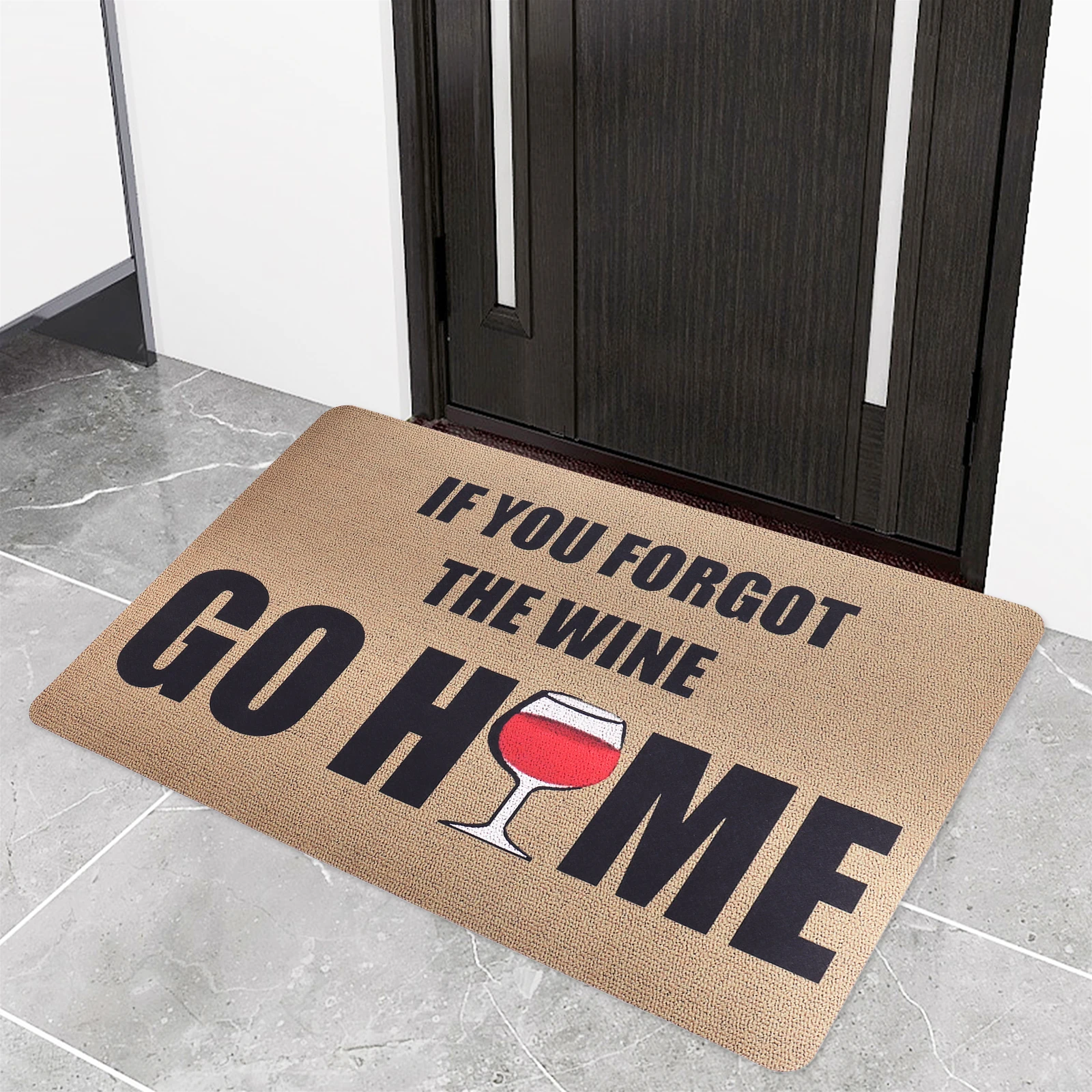 Creative Letter Printed Absorbent Floor Mat Non- Mat Decorative Ground Pad For Bedroom Living Room Home Perfect Gift