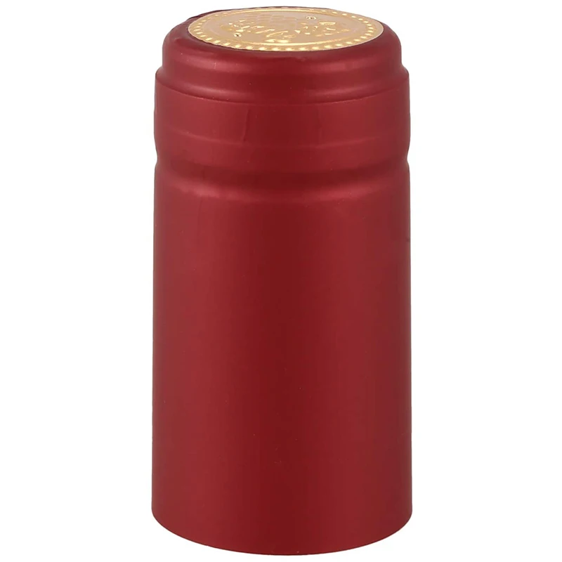 100 PVC Thermo-Shrinkable Cap with Tearing Line, Red Wine Cap, Plastic Cap, Self-Brewed Wine Bottle Sealing Cap