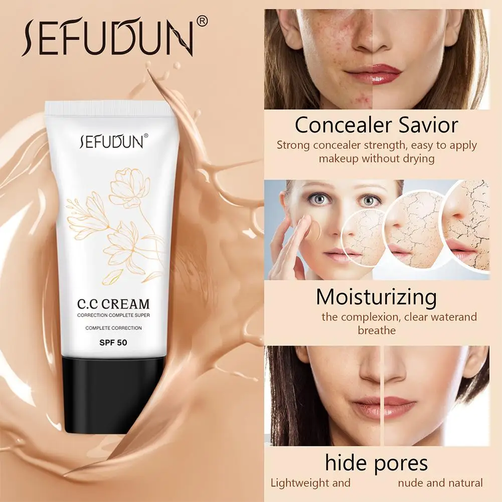 Sefudun 30ml Hydrating Cc Isolation Cream Spf50 Primer Rich Nourishing Extract Even Complexion Strong Adhesion Daily Makeup Base