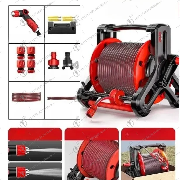 Wall‑Mounted Garden Hose Reel, 20m 30m 40m Water Pipe Storage Holder for Backyard Irrigation, Car & Pet Washing
