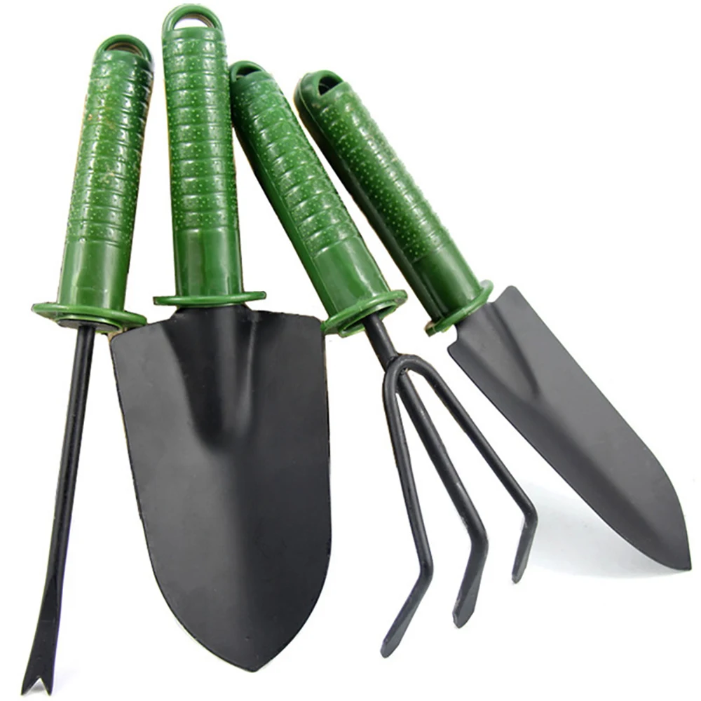 

4pcs Garden Shovel Tool Set Loosen Soil Rake Tip Round Shovel Seedling Device For Planting Flowers Shoveling Soil Potted Plants