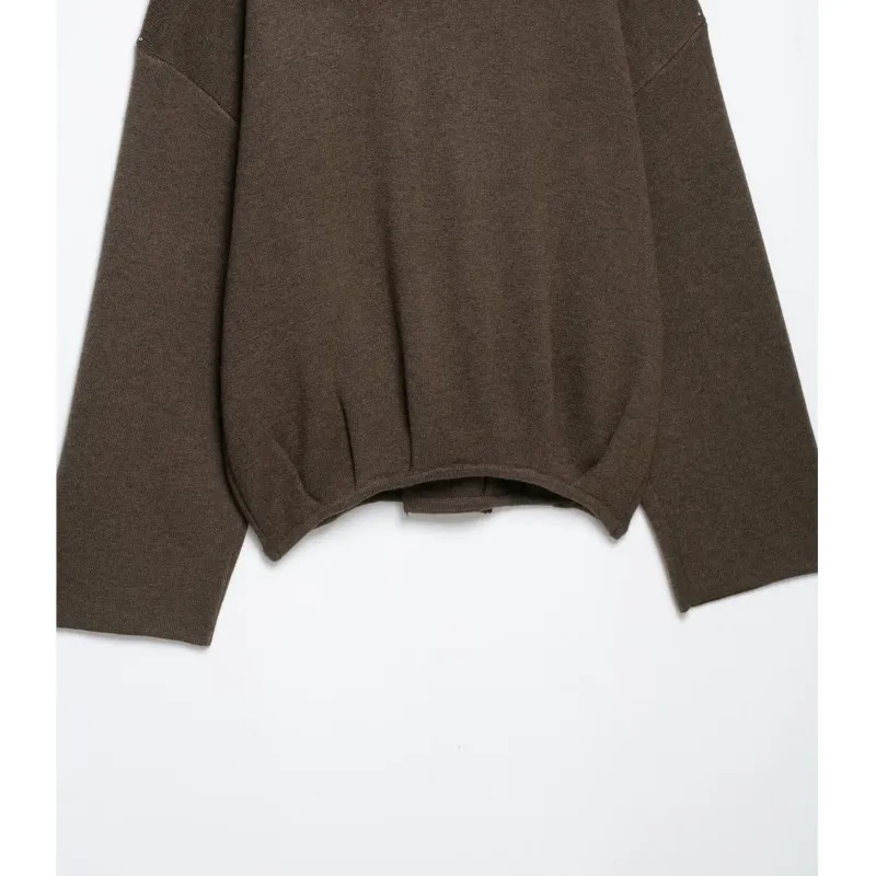 HipSeam Women's Open Knit Cardigan New 2026 Autumn Simple Wide Lapels Long Sleeve Woman Sweaters Chic Female Coats
