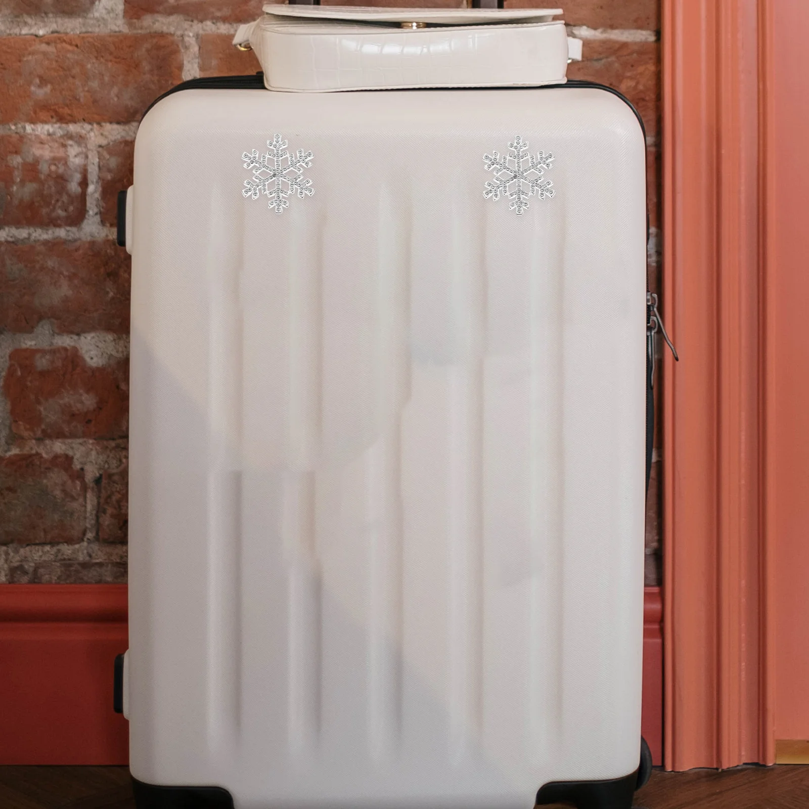 

5pcs 40Mm Rhinestone Embellishments Snowflake Design White Craft For Hair Clip Scrapbooking Decor Phone Case Diy Storage