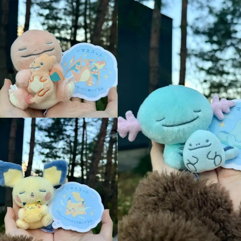 

10Cm Pokemon Pikachu Charmander Soft Plush Filling Doll Car Keychain Decoration Backpack Hanging Ornaments Friend Birthday Gift