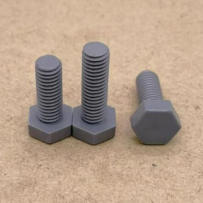 10/50/100pcs M3 M4 M5 M6 M8 M10 M12 Gray PVC Nylon External Hex Bolt Metric Thread Outer Hexagon Screw 6mm-100mm Long