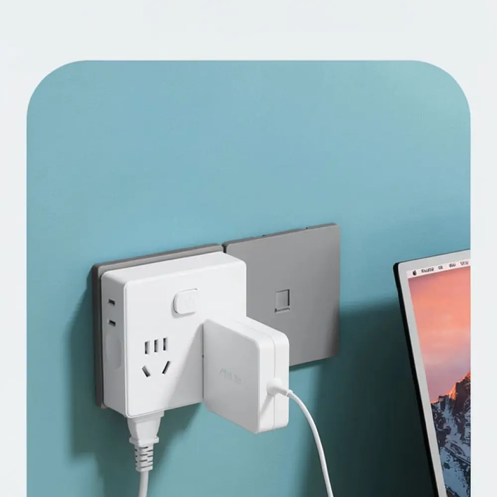 Versatile Cube Power Socket Splitter Extension Cordless Adapter With Individual Power Control For Home Office Utility