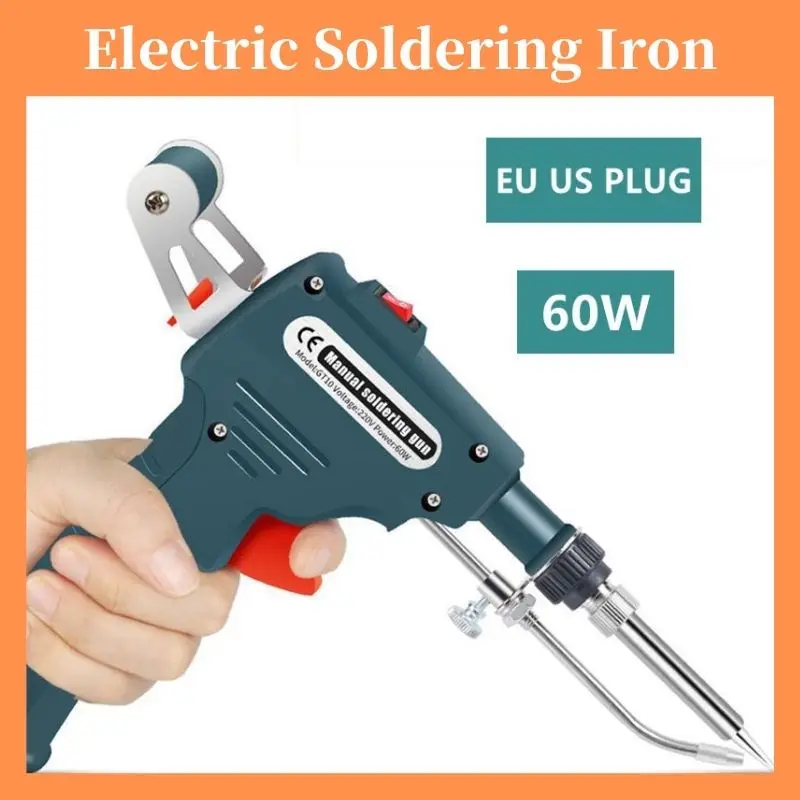 

60W Electric Soldering Iron 110V/220V US/EU Hand-Held External/ Internal Heating Automatically Send Tin Gun Welding Repair Tools