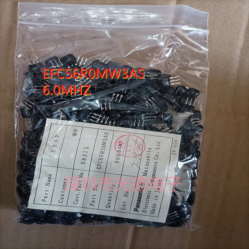 50PCS/ EFCS6R0MW3AS imported ceramic filter 6.0W3 6.0MHZ 6M DIP3