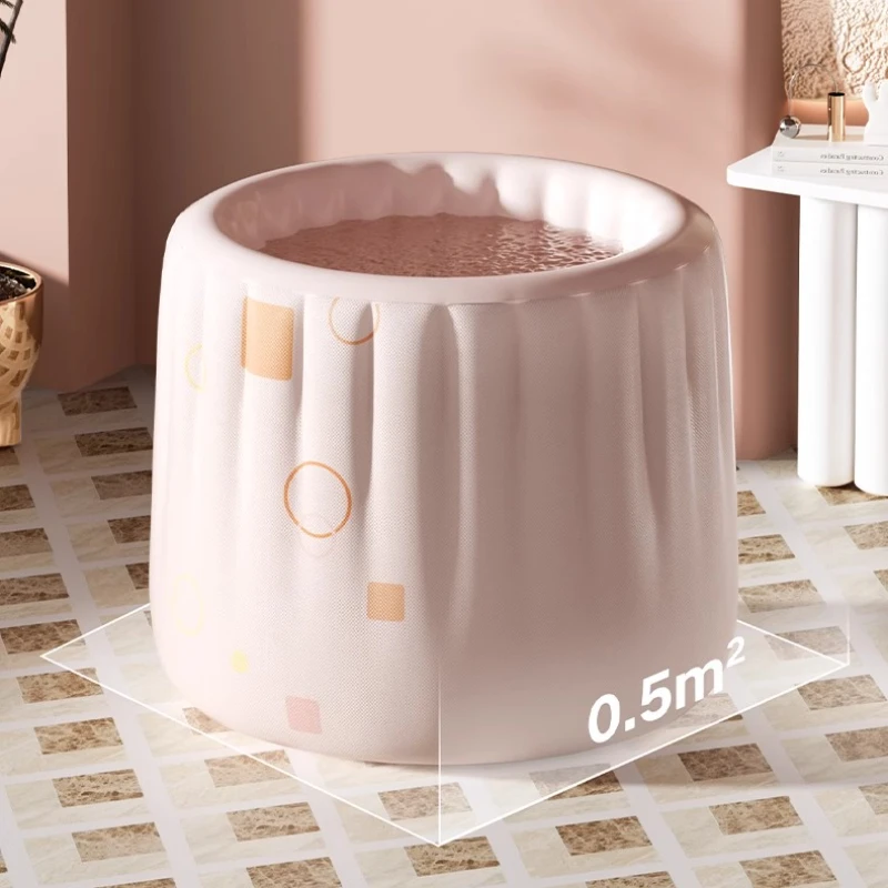 Auto-Inflating Foldable Bathtub Thermal Insulation Material with For Full Body Soak Quick Drainage Winter Warmth Spa Tub