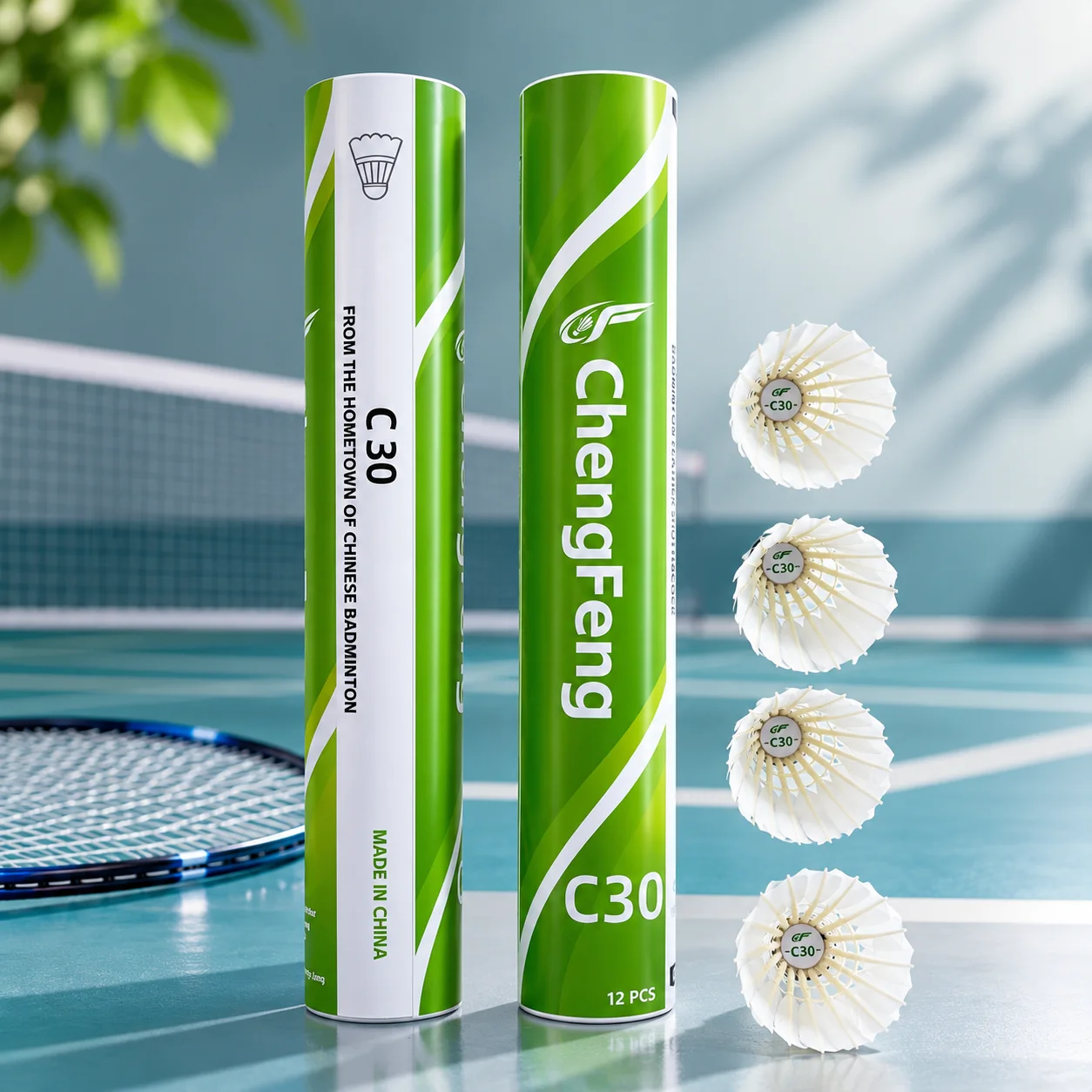 Cheng Feng badminton shuttlecock duck feather Model C30 for daily play and training badminon ball