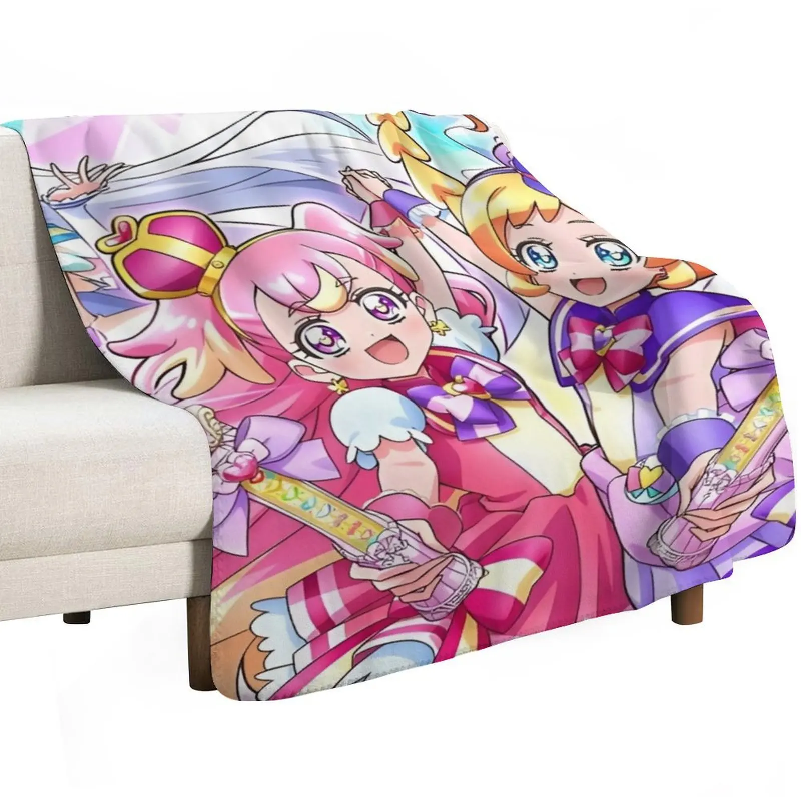 Wonderful Precure - All Characters Throw Blanket halloween Extra Large Throw blankets ands manga For Baby Blankets