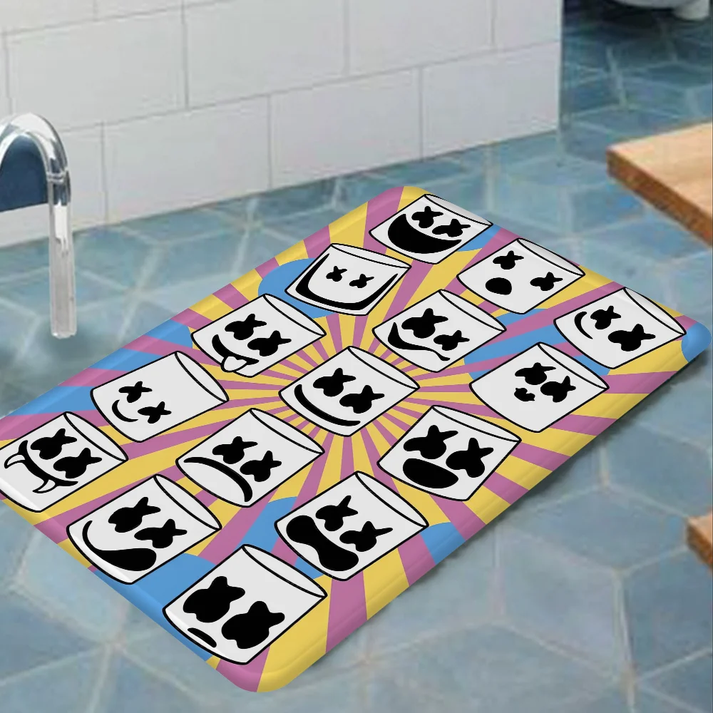 DJ Marshmello Door Mat Washable Non-Slip Living Room Sofa Chairs Area Mat Kitchen Doormat Area Rug