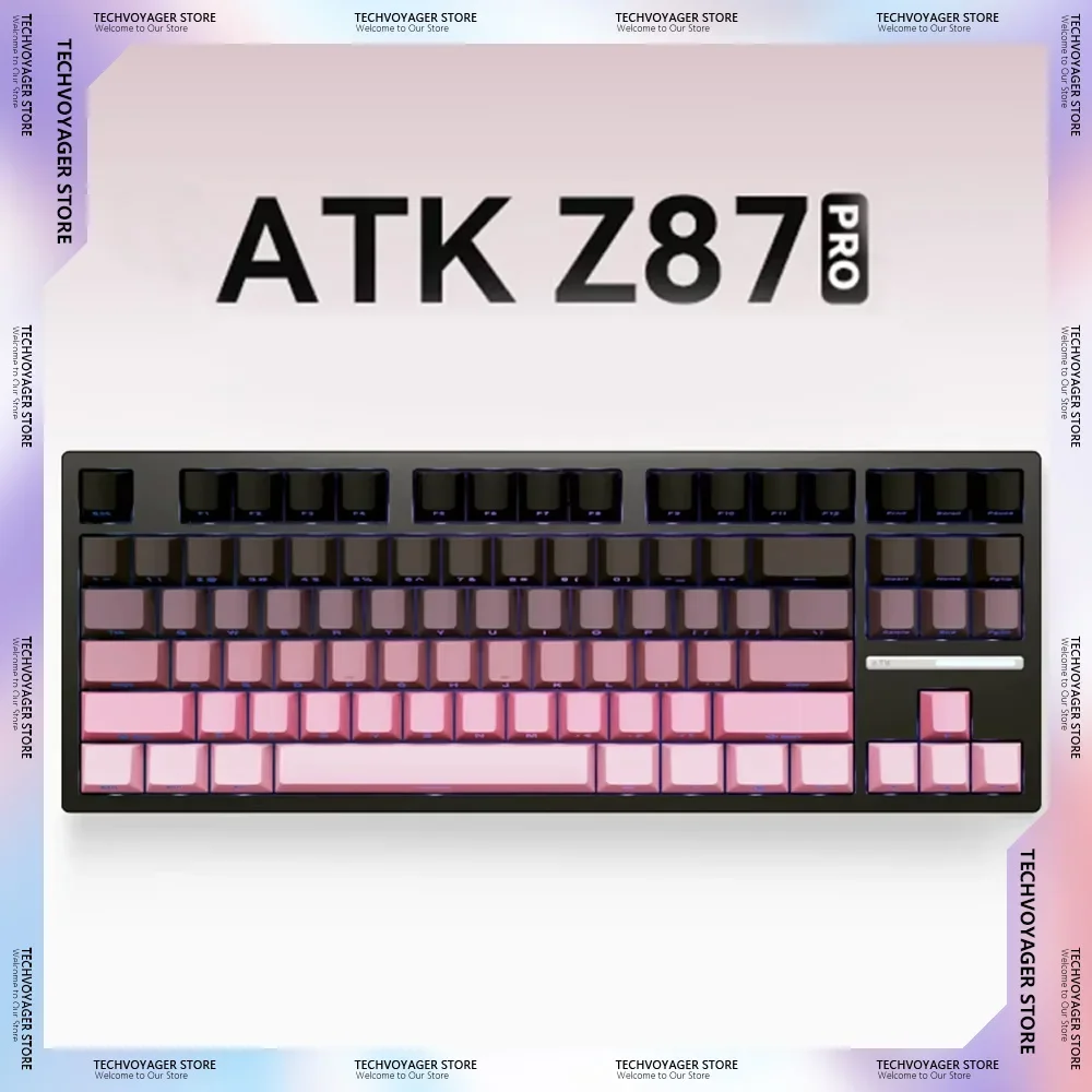 

ATK Z87 Pro Mechanical Keyboards 87 Keys Hot Plug Rgb Light Semi Aluminum Alloy Customized Tri-Mode Game Keyboard E-Sports Gifts