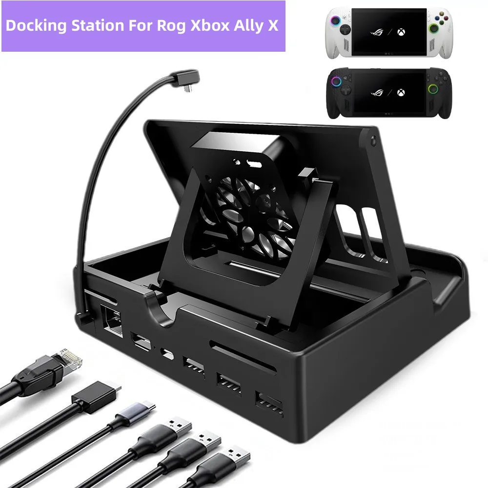 محطة إرساء 4K @ 60 هرتز لـ ROG Xbox Ally X مع مروحة تبريد USB 3.0*3، PD100W وإيثرنت مناسبة لـ ROG Xbox Ally X #2