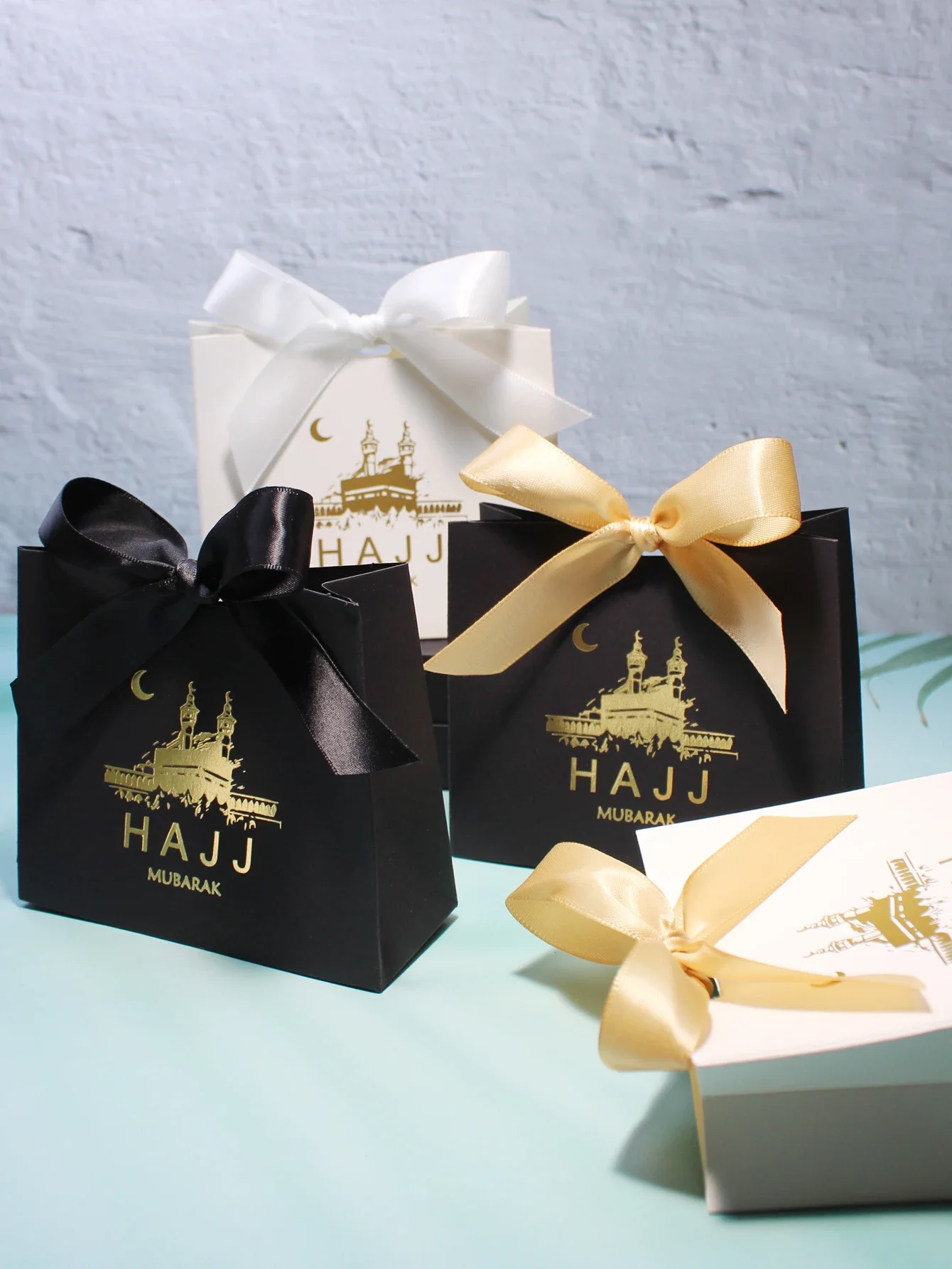 

Hajj Mubarak Candy Box Cookie Gift Bag Boxes | Muslim Islamic Ramadan Kareem Iftar Party | Happy Eid Al-Adha Festival Decoration