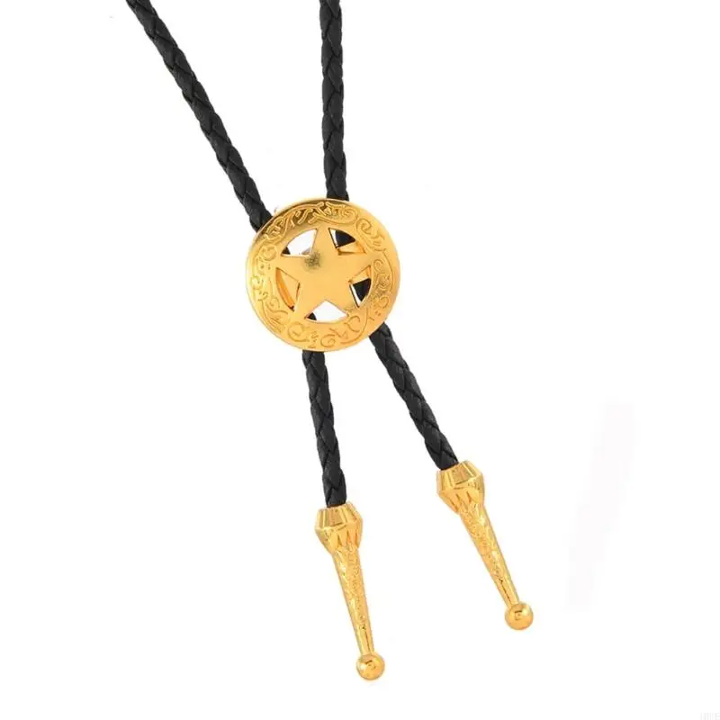 Eye Catching PU Leather Bolo Tie With Alloy Detailing Fashion Necklace Suitable For Office Parties Child Friendly 