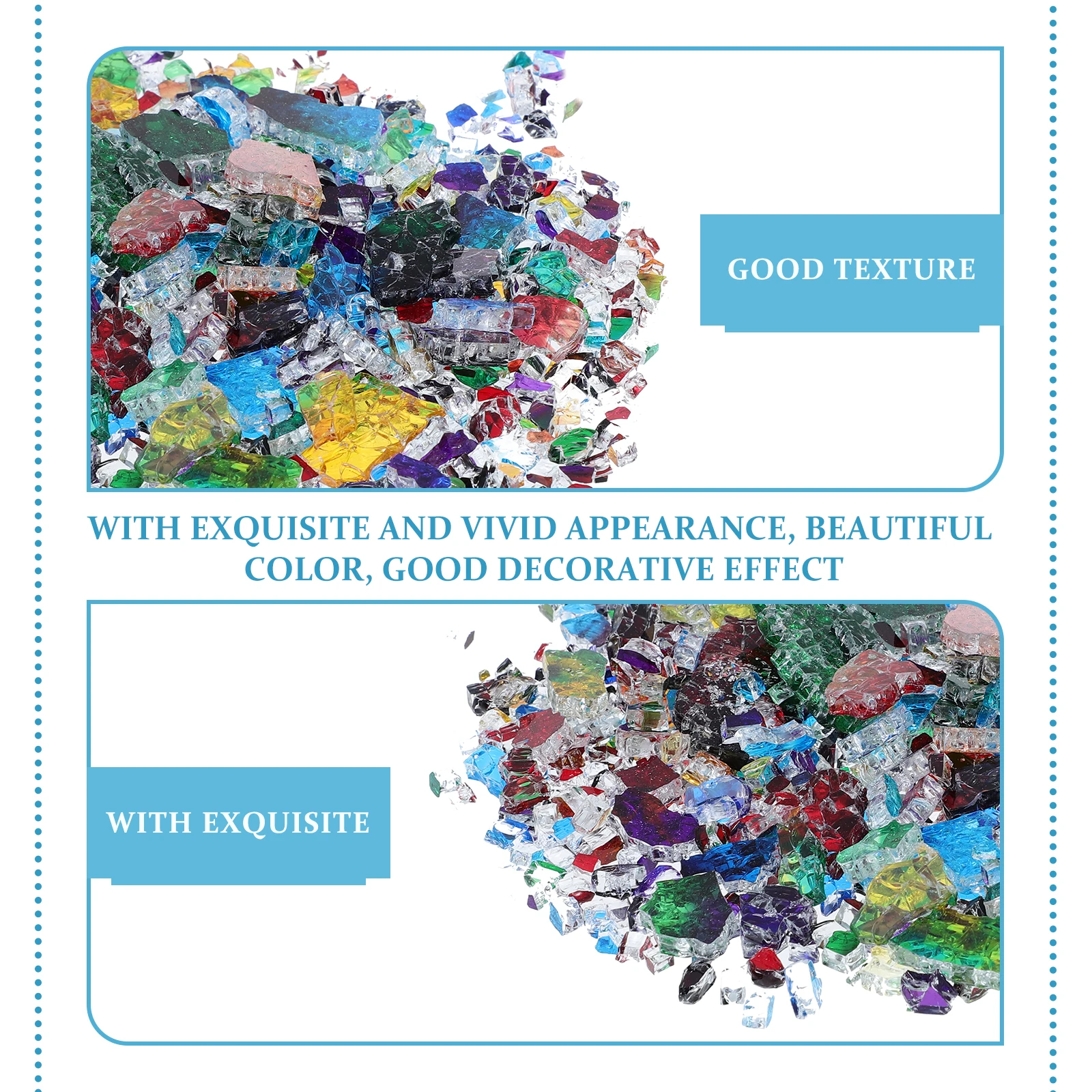 

5pcs 5 Bags Ice Crack Mosaic Fragments Diy Tiles Craft Accessories Durable Colorful Creative Home Decor Irregular Shaped Free