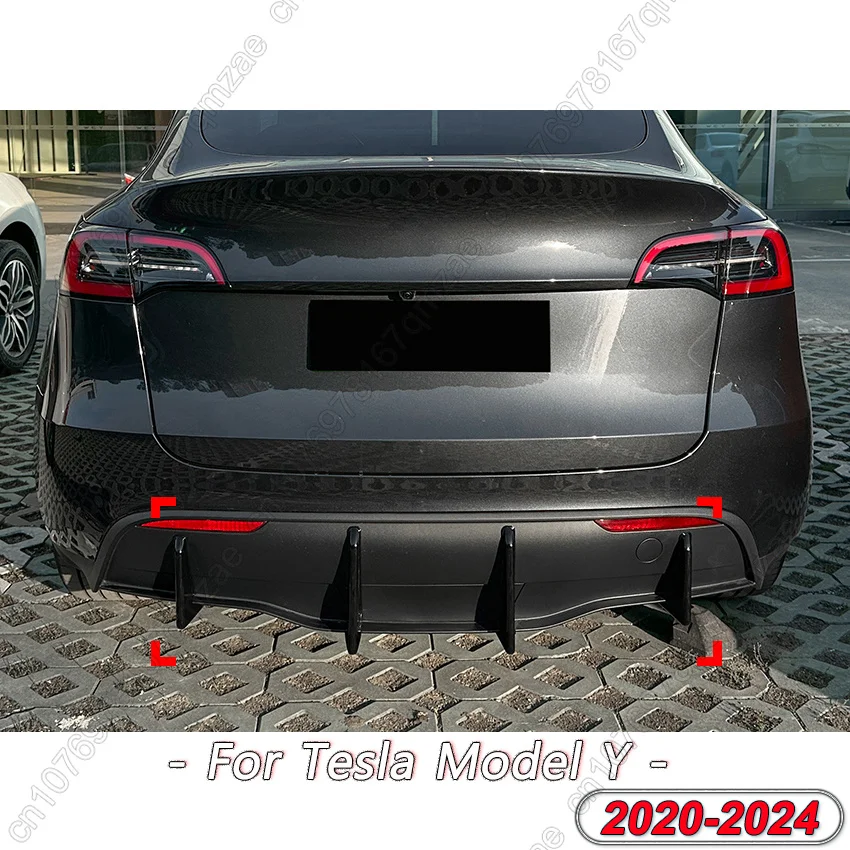 Lossless Installation Rear Bumper Diffuser Spoiler Splitter Protector Car Styling For Tesla Model Y 2020-2024 Tuning Accessories