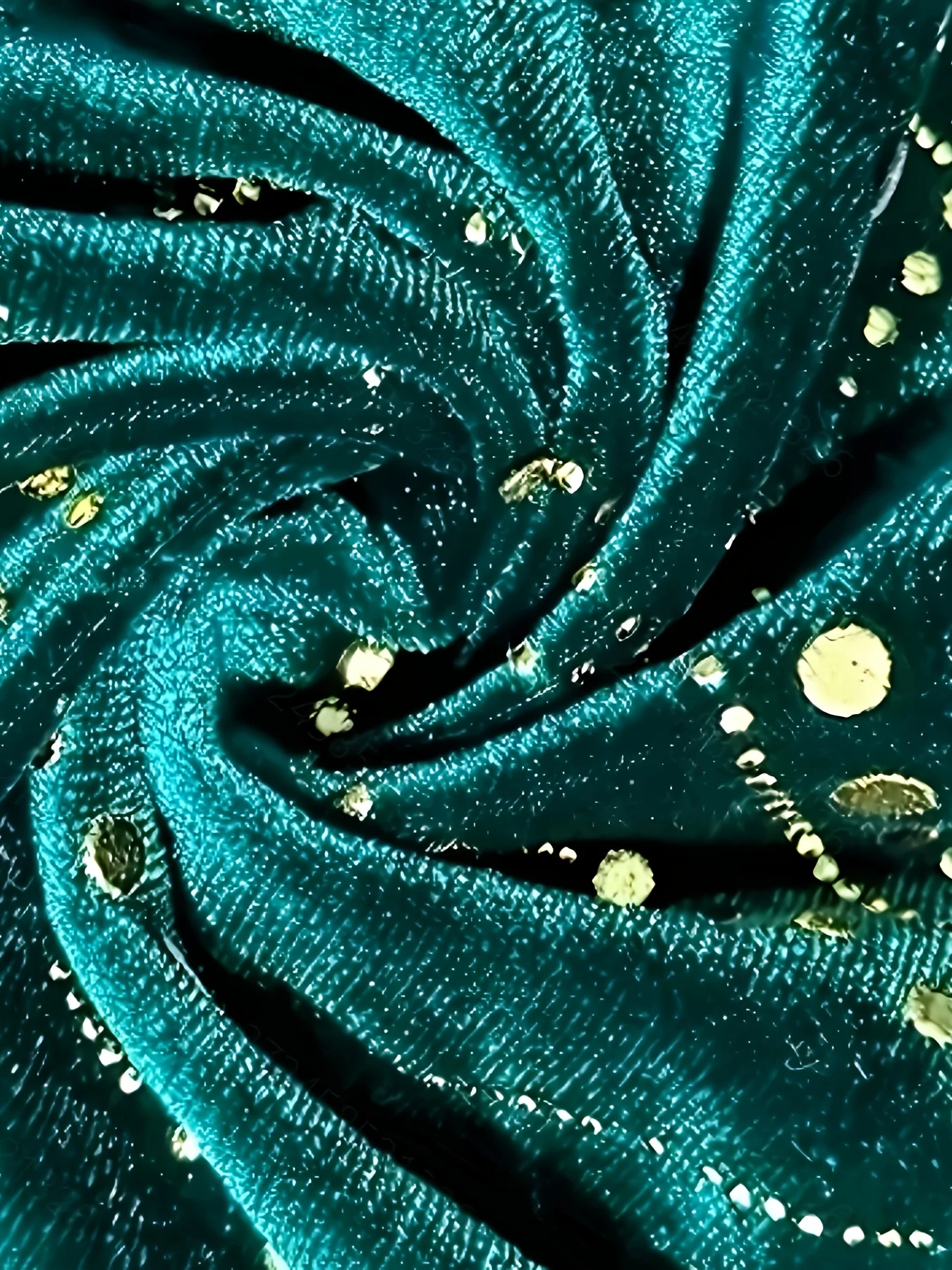 بالإضافة إلى حجم المخملية الذهبي طباعة اللباس الخامس الرقبة طويلة الأكمام الخريف الشتاء الملابس النسائية ثوب ماكسي #6