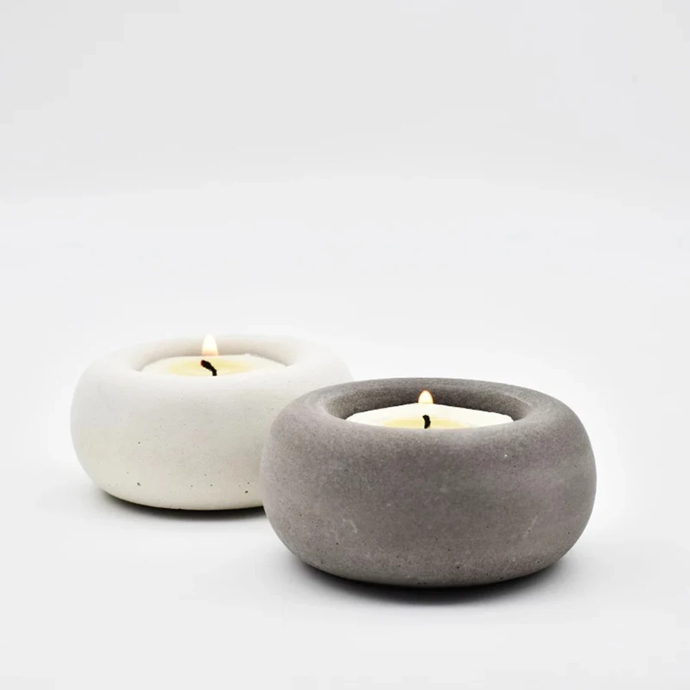 

Silicone Mold Candlestick Making Holder Candy Concrete for Plant Decoration Tool