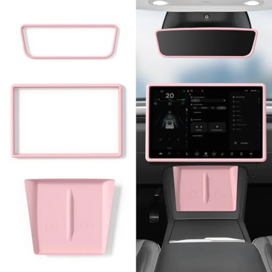 Protector Trim Frame for 15.4'' Y and Highland 2024-2026 Accories with Wirel Silicone Charging Mat Screen Edge and Rearview Mir