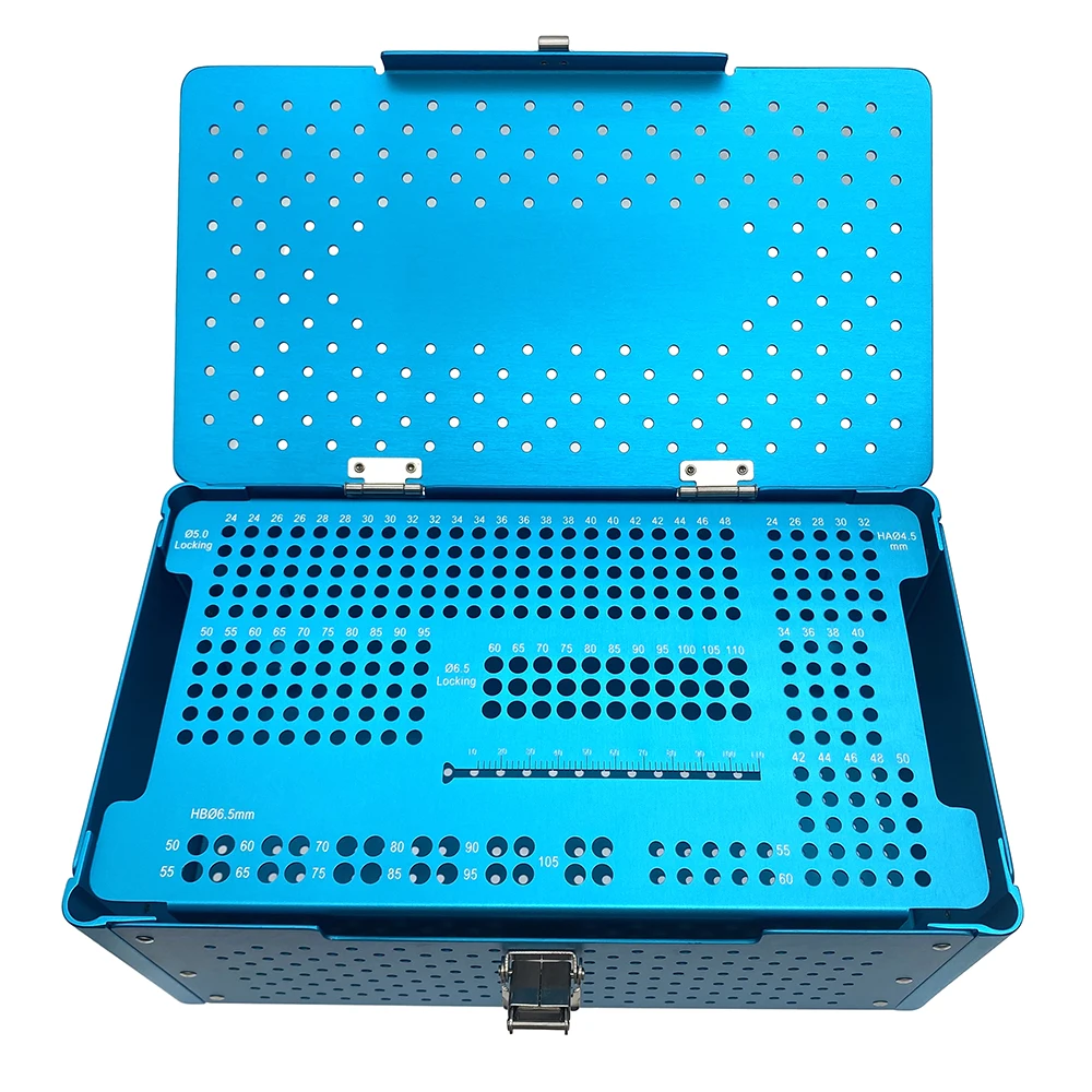 Aluminous Upper Lower Limb Locking Bone Screw Box Bone Nail Placement Storage Box Case Orthopedic Instrument