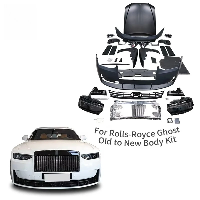 Conversion Body Kit for  Ghost Series 1-4 Facelift to New Model Wide Body Kit With Plug-and-Play Headlights Taillight