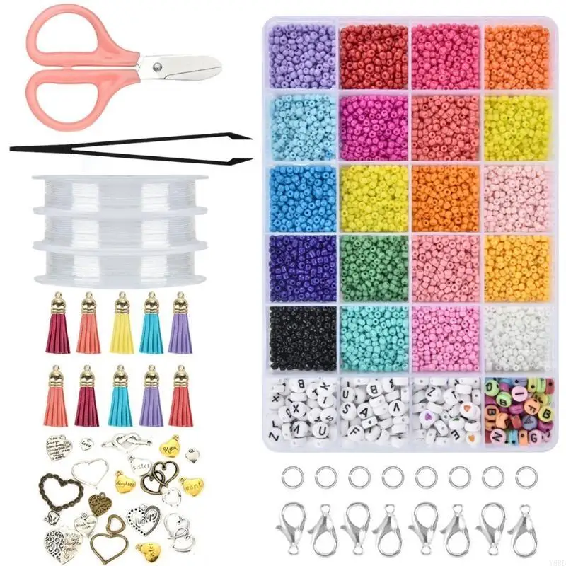 Y88D Creative Acrylic Hạt trẻ Handmade Vòng cổ Vòng đeo Vật liệu Vật liệu Sinh nhật