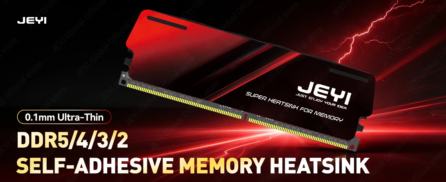 JEYI DDR5 DDR4 RAM-Kühlkörper Speicherkühler Radiator Universal DDR2 DDR3 DDR4 DDR5 Speicherkühlung für PC-Gehäuse Computer – Detail 2