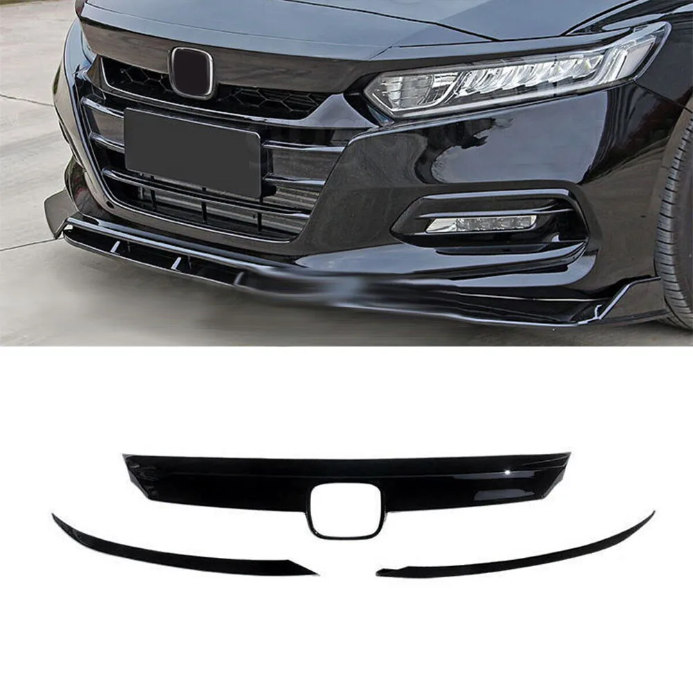 Honda Accord 2021 2022 Grill Garnish Molding Trim Eyelid Cover Gloss Black