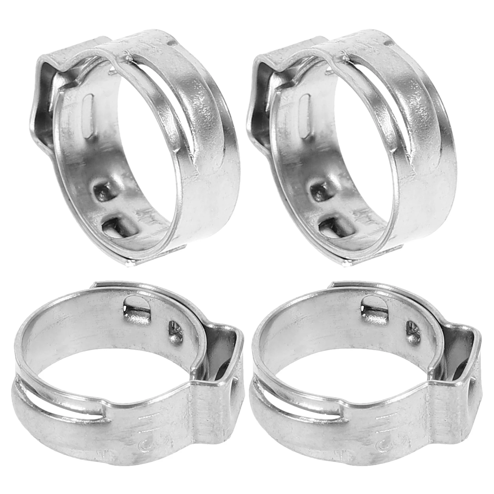 

50 Pcs Pipe Clamps 3 4 Inch Stainless Steel Cinch Crimp Rings Easy Install Tube Fittings Secure Connection