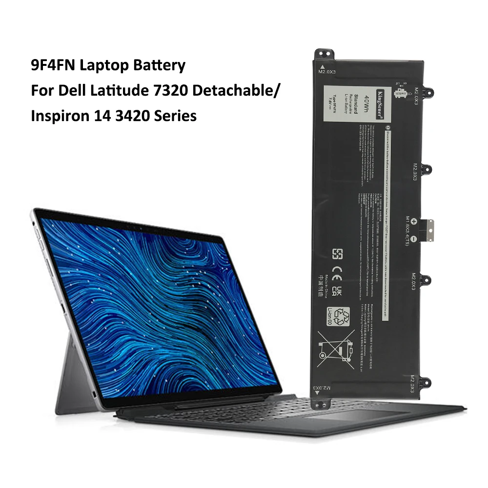 KingSener 9F4FN bateria do laptopa DELL Latitude 7320 2-w-1 do DELL Inspiron 14 3420 Series 2VKW9 2ICP4/79/112 7.6V 40WH — zdjęcie produktu 5