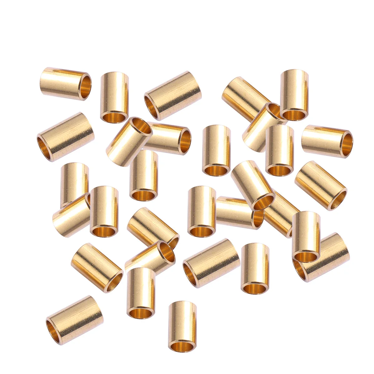 

100 Pcs Loose Beads Beads Round Tube Large Hole for DIY Jewelry Making Necklace Earring Bracelet Kits Accessories