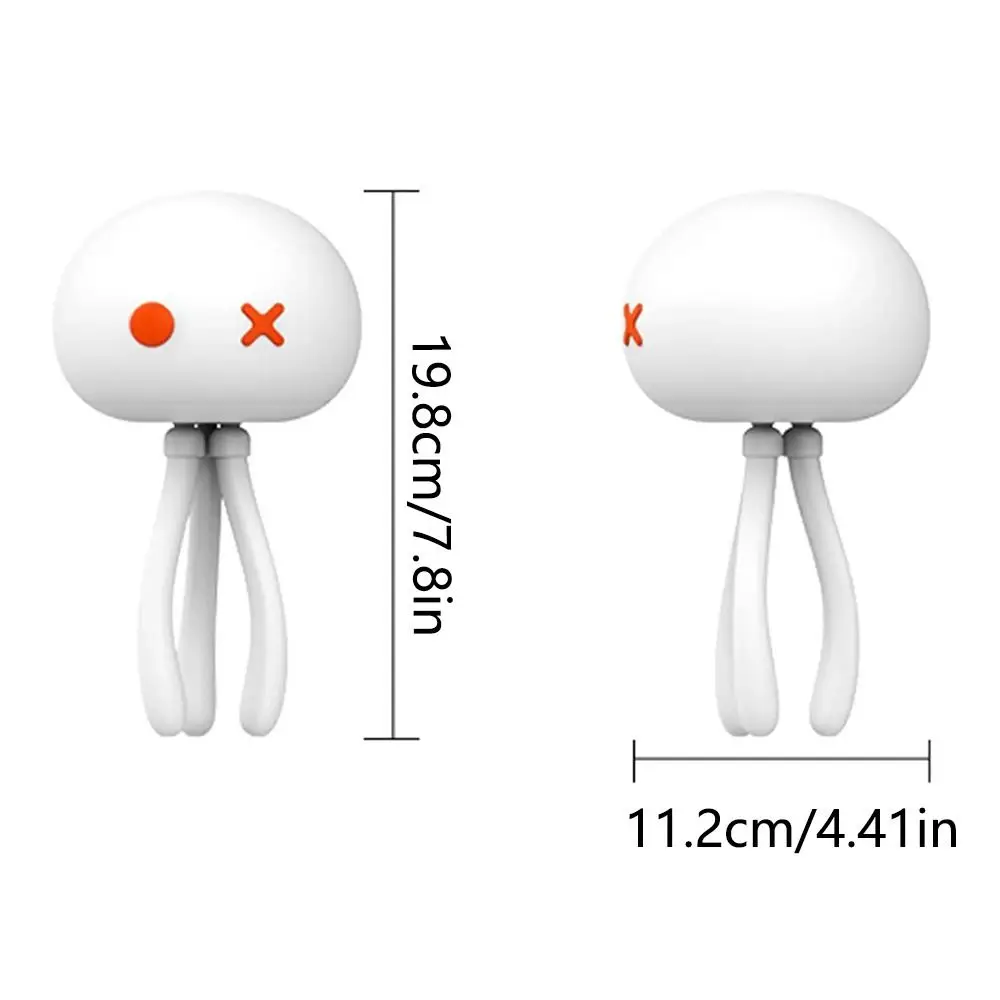 Deformable Silicone Jellyfish Night Light Touch Dimming Eye Protection LED Jellyfish Lamp 3 Color Light Adjustable Brightness