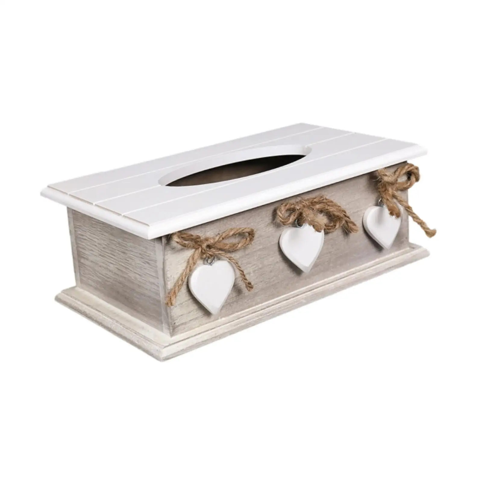 Rectangular Wood Tissue Box Cover Spacious Napkin Holder Modern Tissue Case for Kitchen Table Bedside Hotel Study Area