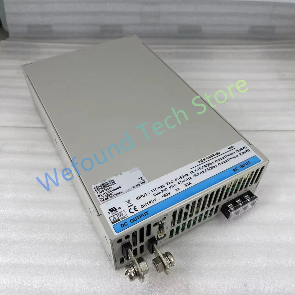 AEK-3000-60 60V50A3000W مصدر طاقة تحويل عالي الطاقة 56-63 فولت