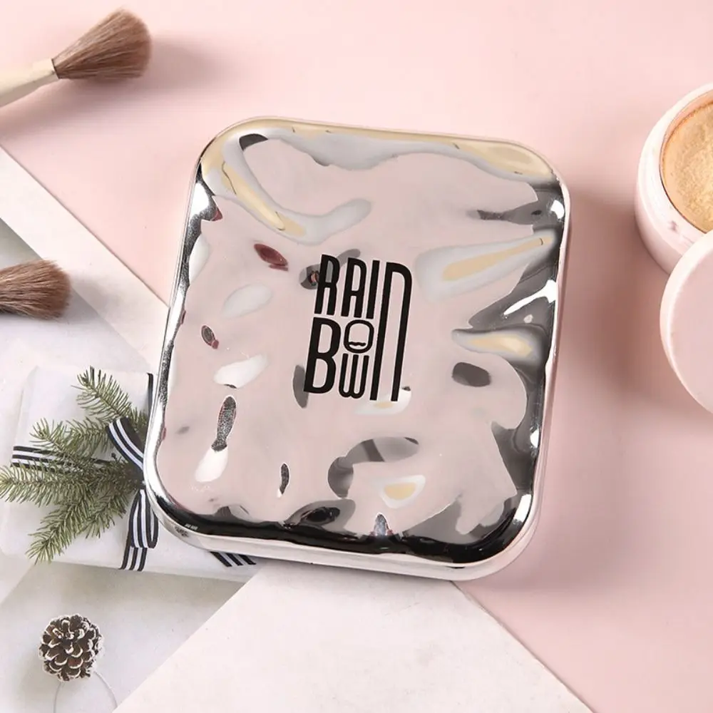 

Double Sided LED Makeup Mirror Plating Mini Travel Cosmetic Mirrors USB Rechargeable Hand-held Pocket Mirror with Light