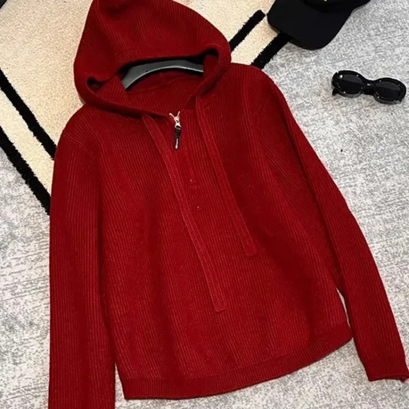 Korean Female Top Full Zip Up Casual With Zipper Women's Hooded Sweatshirts E 2000s High Quality M Novelty Outerwears Hoodies