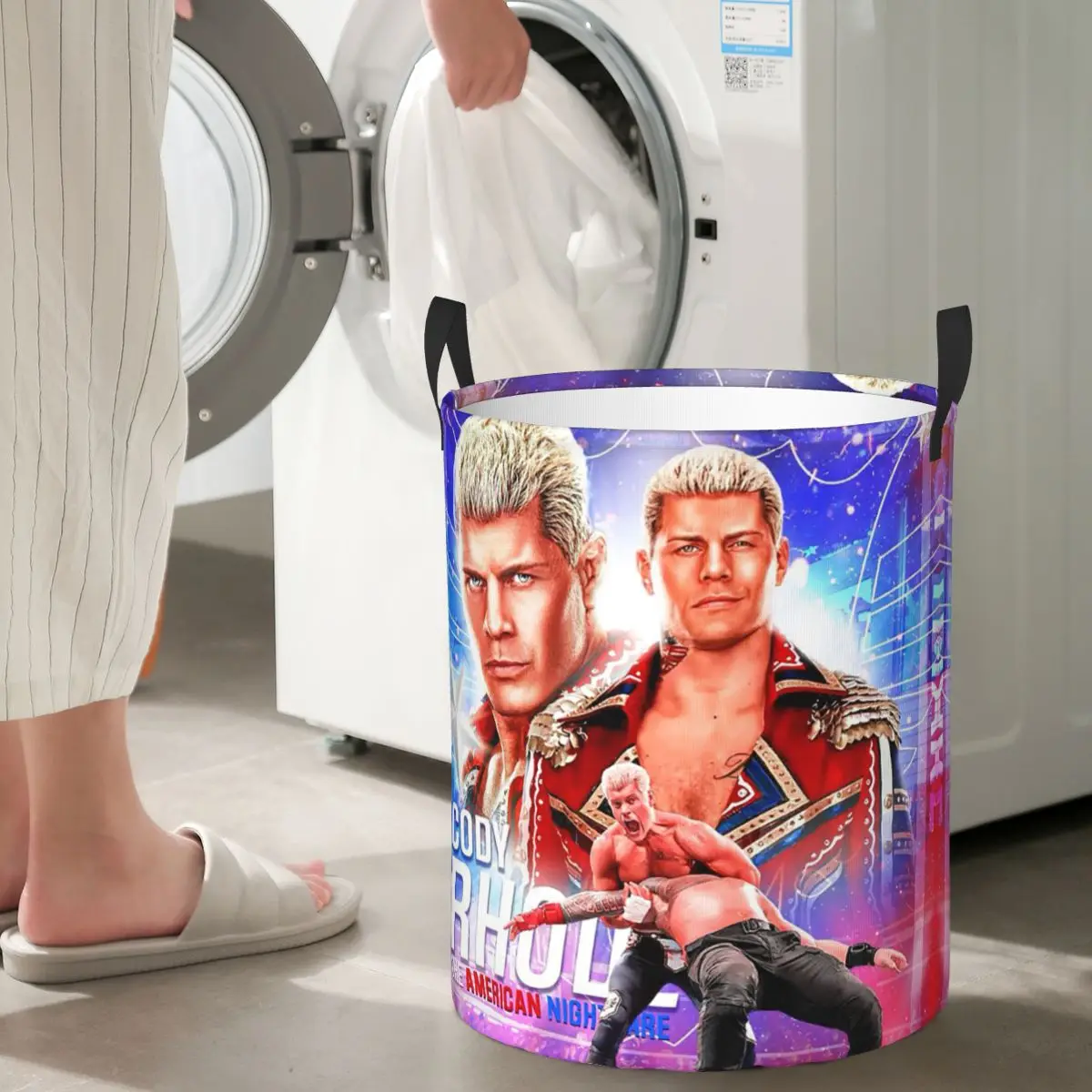 no-anel-cody-rhodes-americano-pesadelo-cestas-de-lavanderia-dobraveis-roupas-sujas-brinquedos-cesta-de-armazenamento-grande-saco-a-prova-dwaterproof-agua