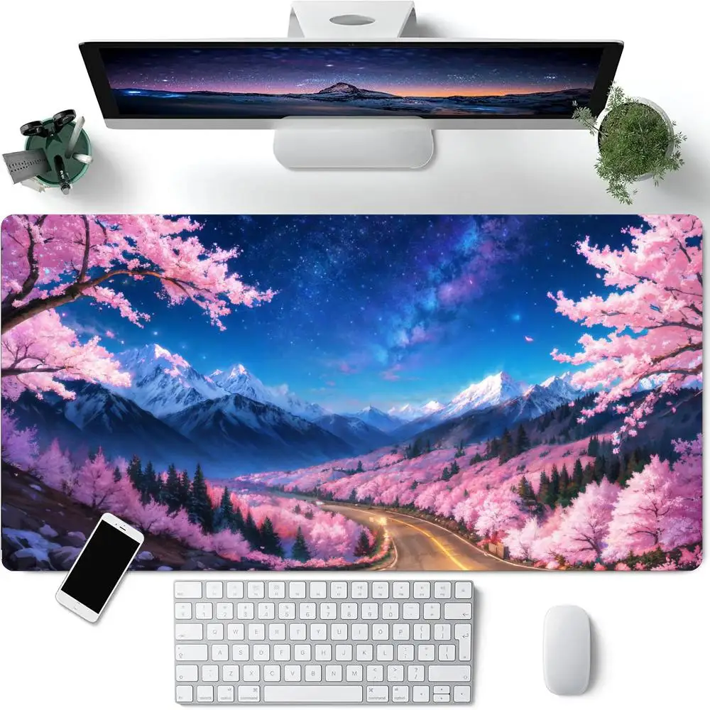 

Japanese Anime Landscape Mouse Pad Large Rubber Anti-slip Desk Accessories Mousepad for Office and Gamer Keyboard Mats Decor Mat