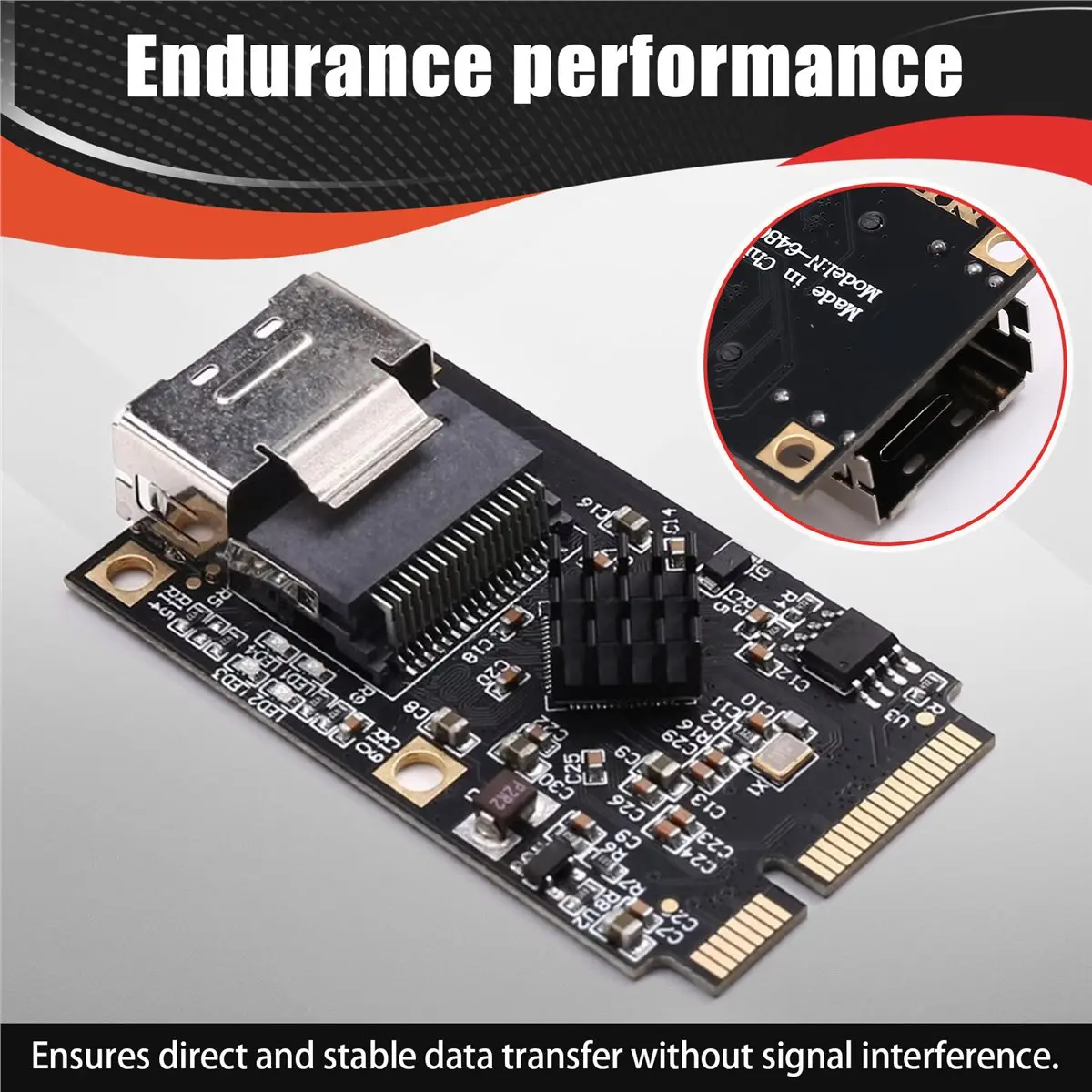 Happy New-   PCIe to 4-Port 6Gbps for SATA SFF-8087 Expansion Card Straight Through for PCIe WiFi ASM1064 Chip Not for SAS