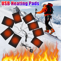 1-5PCS Electric Cloth Heater 3 Levels USB Heating Pads Jacket Heater Pad Waterproof Winter Thermal Heating Vest Pads For Outdoor