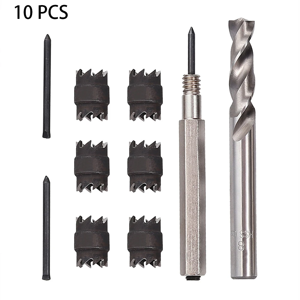 

10pcs Repair Spot Weld Cutter High Speed Rotary Head Power Tools HSS Double Sided Hex Shank Metalworking Drilling Drill Bits