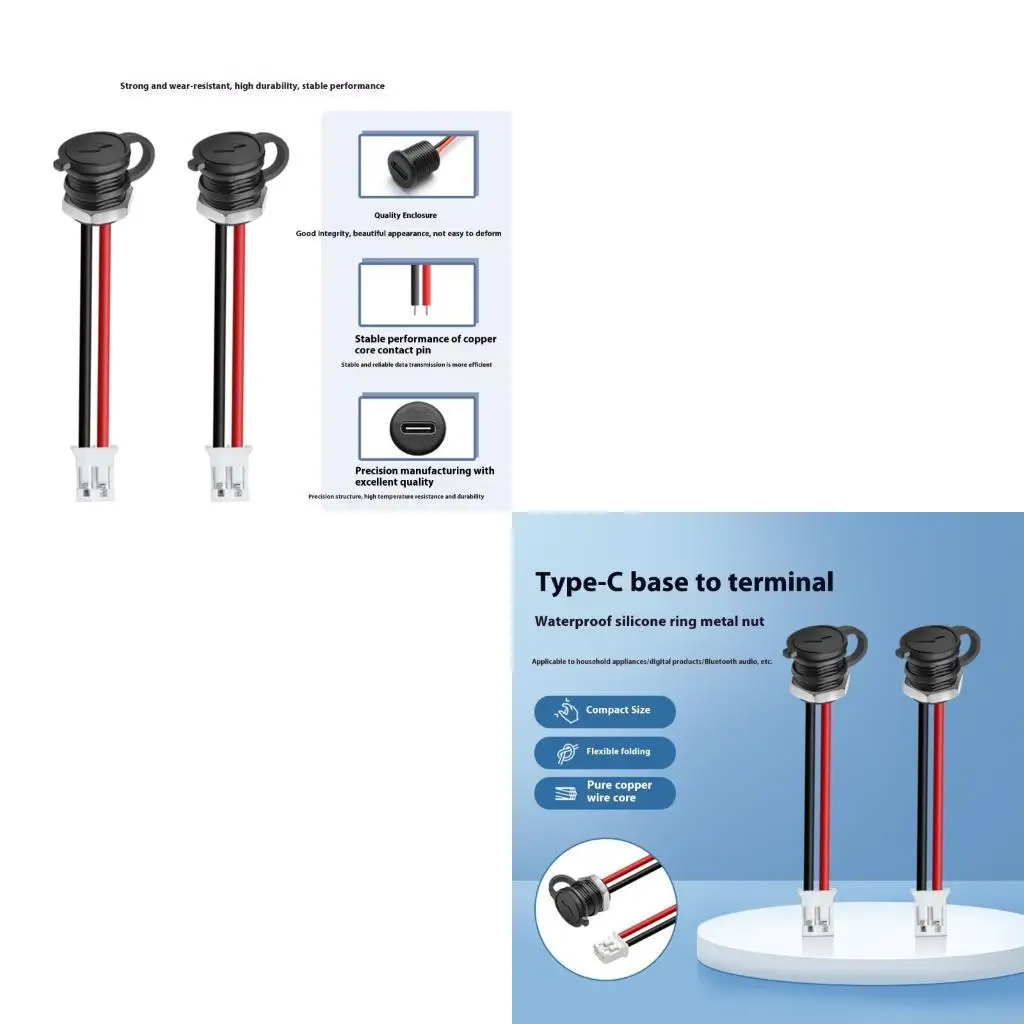 방수 너트 및 방진 커버가있는 다기관 타입 C 포트 어댑터