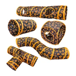 Cat Tunnel Bed Halloween Tunnel Tube Kitten Tunnel Tent Interactive Cat Play Tunnel For Small Medium Cats Pets