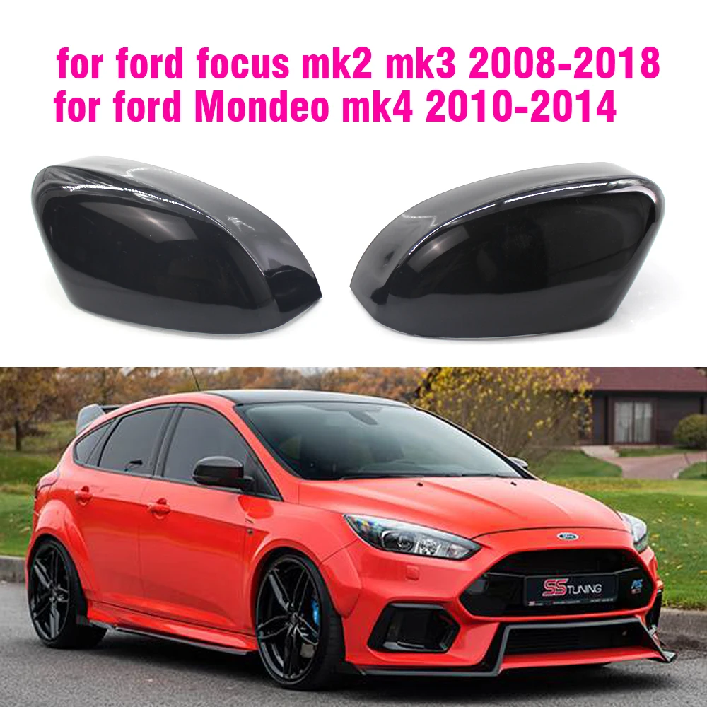 

Rearview Mirror Cover Cap Carbon Fiber / Black for Ford Focus MK2 MK3 ,for Mondeo mk4 Facelift Estate 2010-2014