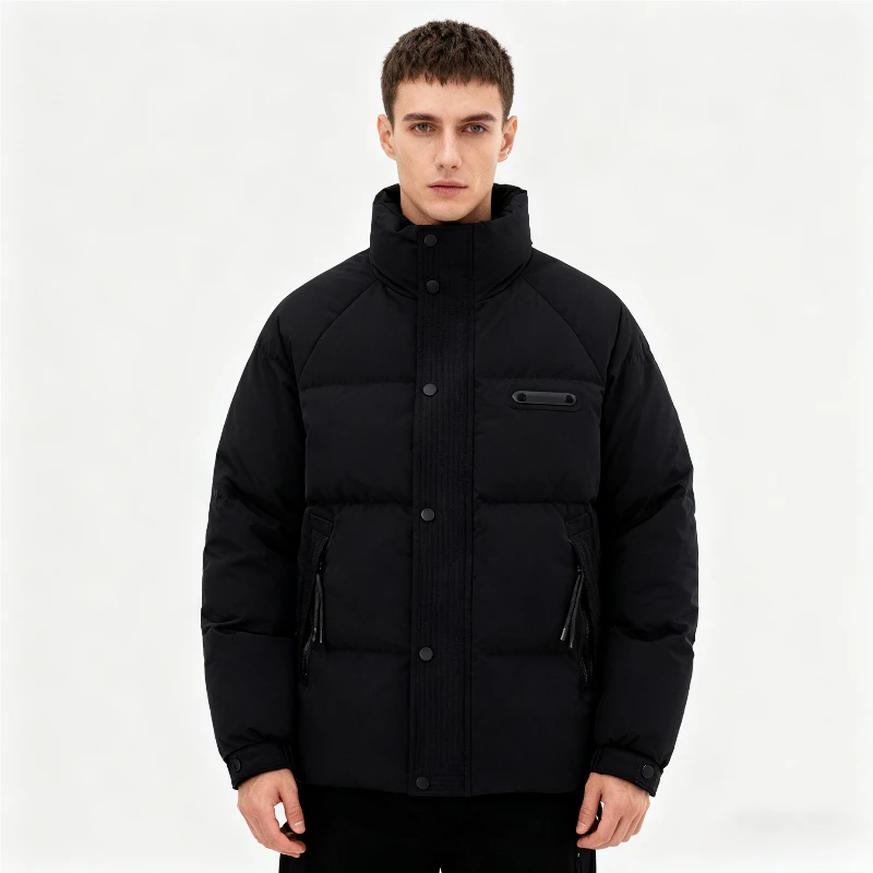 

2025 New Men's Down Jacket Winter Trendy Brand, Stand Collar, Loose Fit, Fashionable, Versatile, Casual and Warm Coat