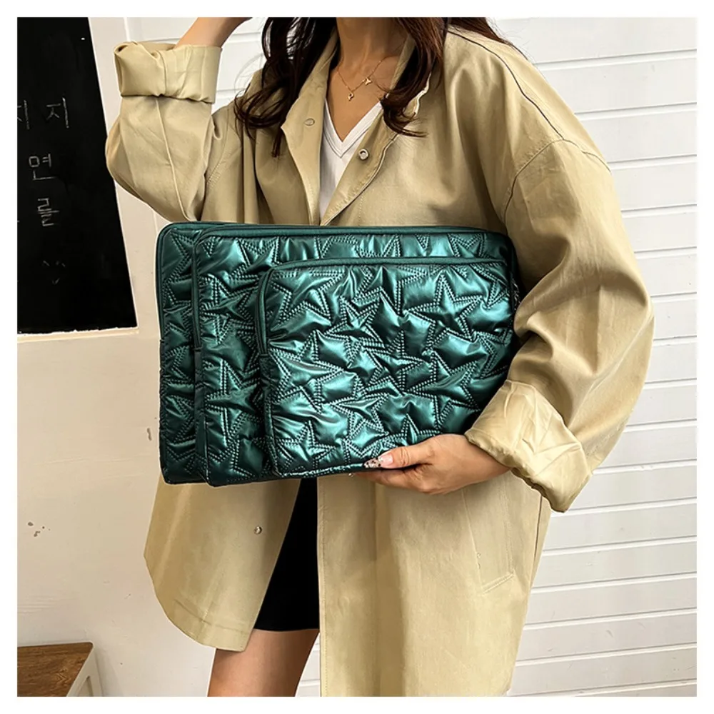 New Solid Color Laptop Case Star-Shaped Pleats Design Laptop Sleeve Shockproof Protective Tablet Case Travel