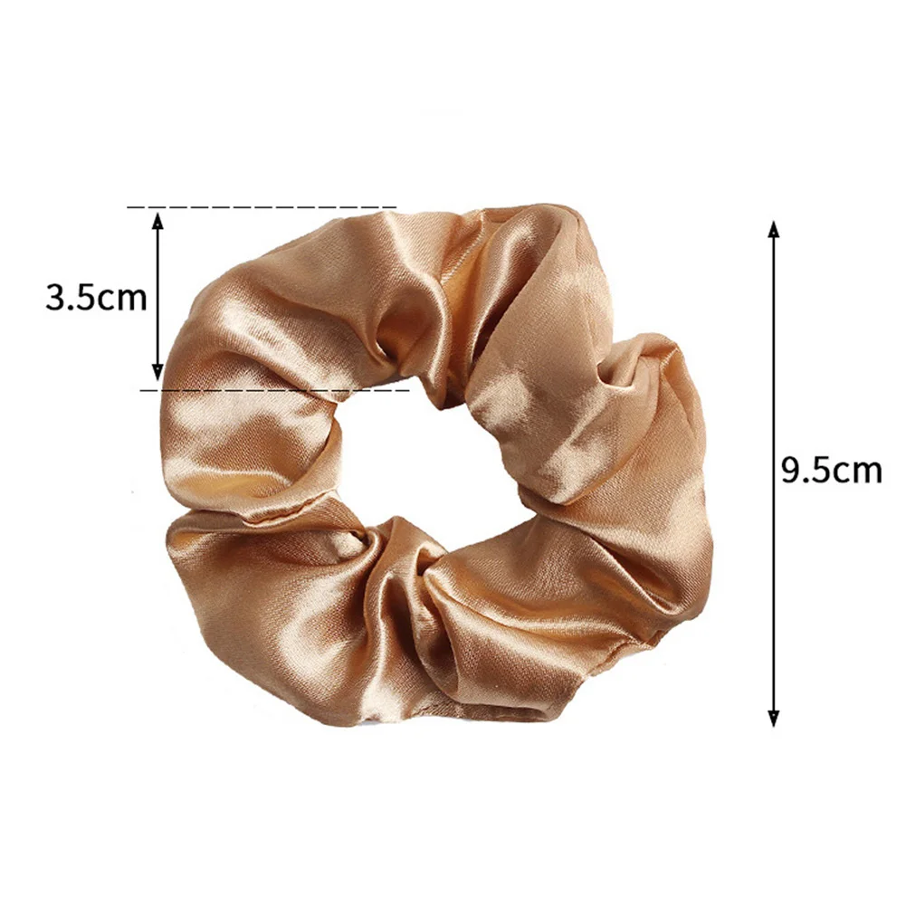 2024 Summer Women Satin Silk Elastic Hair Bands Korean Smooth Silky Hair Scrunchies Headdress Solid Ponytail Holder Hair Ties