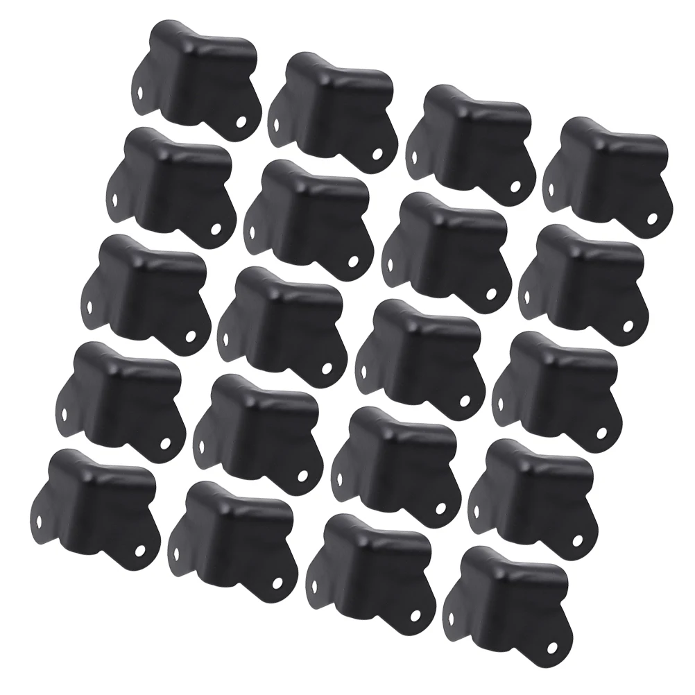 24 قطعة من أغطية الزوايا الواقية المضادة للتصادم زوايا مكبر الصوت الحديدية لخزائن وصناديق المجوهرات والأثاث